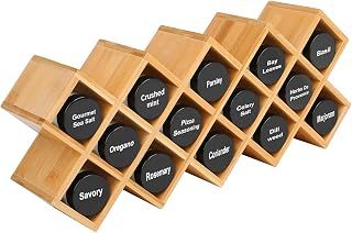 Phyllia 4-Tier Criss-Cross Bamboo Spice Rack